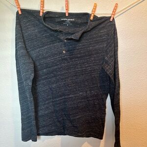 Banana Republic Men's Charcoal Long Sleeve Shirt